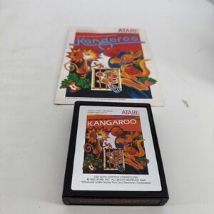 Kangaroo (Atari 2600, 1983) Game Cartridge & Manual